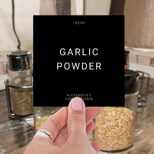 Zwart-wit 4x4 Individueel Spice Label