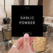 Zwart-wit 4x4 Individueel Spice Label