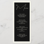 Zwart-wit 4x9.25 tafel Menu Kaart (Voorkant)