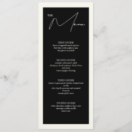 Zwart-wit 4x9.25 tafel Menu Kaart