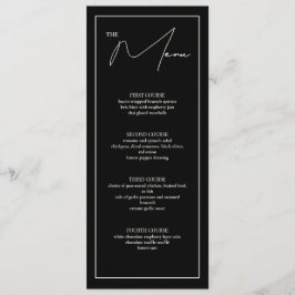 Zwart-wit 4x9.25 tafel Menu Kaart