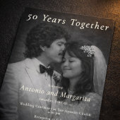 Zwart Wit 50 Jaar Samen Vintage Kaart