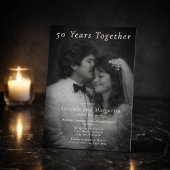 Zwart Wit 50 Jaar Samen Vintage Kaart