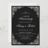 Zwart-wit 50ste bruiloft Jubileum Kaart (Voorkant)