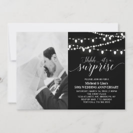 Zwart & Wit 50ste Foto Huwelijksjubileum Kaart