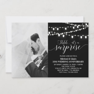 Zwart & Wit 50ste Foto Huwelijksjubileum Kaart
