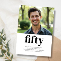 Zwart-wit 50ste verjaardag