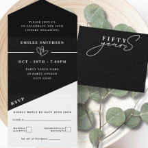 Zwart Wit 50ste Verjaardag of Jubileum