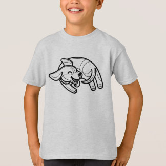 ZWART WIT #59 - Een hond springt en speelt T-shirt