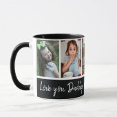 Zwart-wit 5 foto collage love you Daddy  Mok (Links)