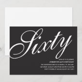 Zwart-wit 60e verjaardag kaart (Voorkant / Achterkant)