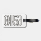 Zwart-wit 6453 Acryl Bagagelabel (Achterkant horizontaal)