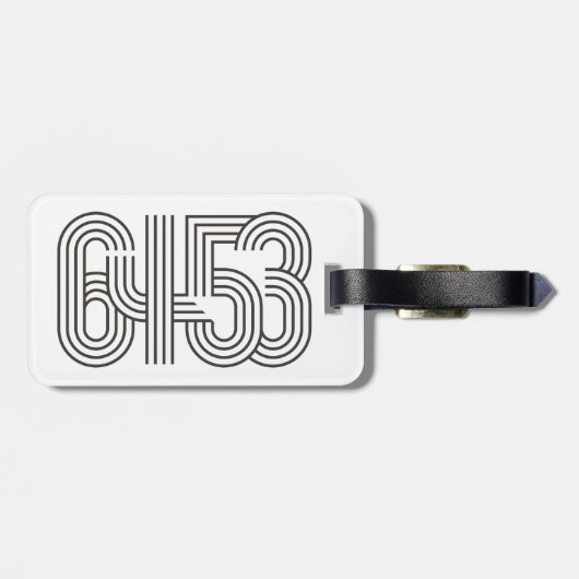 Zwart-wit 6453 Acryl Bagagelabel (Achterkant horizontaal)