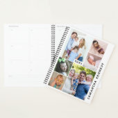 Zwart-wit 6 Fotocollage 2025 Familie Planner (Display)