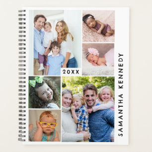 Zwart-wit 6 Fotocollage 2025 Familie Planner
