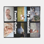 Zwart-wit 6-polige serie Collage foto Fleece Deken (Voorkant (Horizontaal))