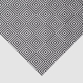 Zwart wit 70 vierkante vlakken Verlichtingspatroon Tissuepapier (Detail)