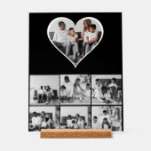 Zwart-wit 7 foto collage acryl bord (Voorkant)
