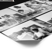 Zwart-wit 7 foto collage afdruk (Hoek)