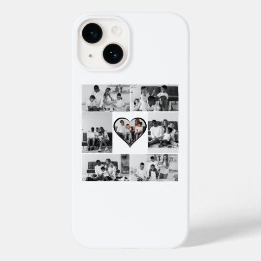Zwart-wit 7 foto collage Case-Mate iPhone case (Achterkant)