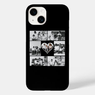 Zwart-wit 7 foto collage Case-Mate iPhone 14 hoesje