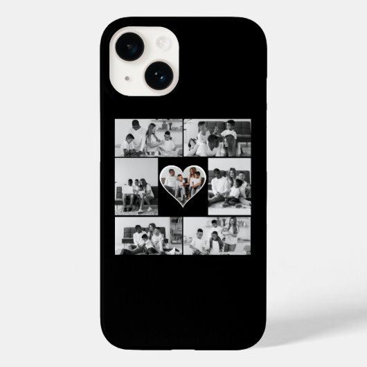 Zwart-wit 7 foto collage Case-Mate iPhone case (Achterkant)