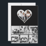 Zwart-wit 7 foto collage feestdagenkaart<br><div class="desc">Personaliseer uw eigen persoonlijke fotografie. U kunt dit aangepaste product maken voor speciale gelegenheden zoals bruiloften,  verjaardagen,  Kerstmis,  feestdagen,  herdenkingen,  afstuderen,  jubilea en meer. Het kan ook worden gegeven als een geschenk aan uw beste vriend,  goede vriend,  familie en verwanten.</div>