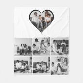 Zwart-wit 7 foto collage fleece deken (Voorkant)