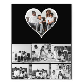 Zwart-wit 7 foto collage foto afdruk