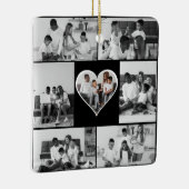 Zwart-wit 7 foto collage keramisch ornament (Rechts)