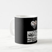 Zwart-wit 7 foto collage koffiemok (Voorkant links)