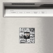 Zwart-wit 7 foto collage magneet (Insitu (Vaatwasser))