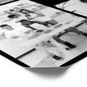 Zwart-wit 7 foto collage poster (Hoek)