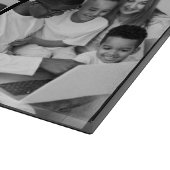 Zwart-wit 7 foto collage snijplank (Hoek)