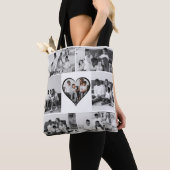 Zwart-wit 7 foto collage tote bag (Dichtbij)