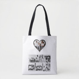 Zwart-wit 7 foto collage tote bag