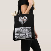 Zwart-wit 7 foto collage tote bag (Dichtbij)