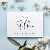 Zwart & wit Aan mijn vader op mijn trouwdag kaart