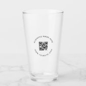 Zwart-wit aangepast bedrijf QR Code Scan Glas (Voorkant)
