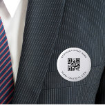 Zwart-wit aangepast bedrijf QR Code Scan Ronde Button 5,7 Cm<br><div class="desc">Bevorder uw bedrijf met deze elegante knop,  met aangepaste QR-code en -tekst. Voeg je gegevens eenvoudig toe door op de optie 'personaliseren' te klikken.</div>