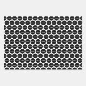 Zwart wit, aangepast bedrijfspatroon, herhalend inpakpapier vel (Voorkant 2)