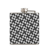 Zwart-wit, aangepast design, stijlvolle bruidsgroo heupfles (Achterkant)