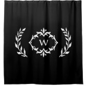 Zwart-wit, aangepast Initiaal, geschat Douchegordijn (Voorkant)