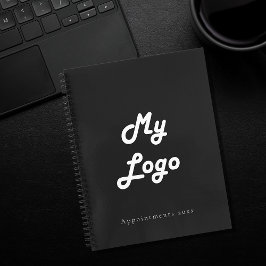 Zwart wit aangepast logo zakelijk QR-code  Notitieboek