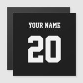 Zwart-wit Aangepast nummer en naam (Voorkant / Achterkant)