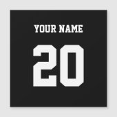 Zwart-wit Aangepast nummer en naam (Voorkant)