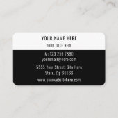 Zwart wit, aangepast ontwerp Visitekaartje (Voorkant)