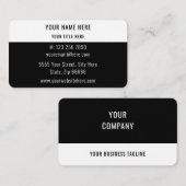 Zwart wit, aangepast ontwerp Visitekaartje (Voorkant / Achterkant)