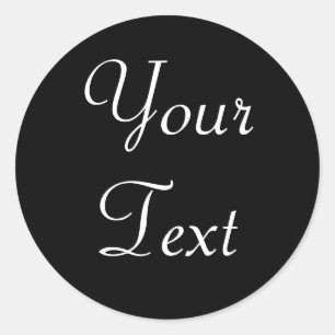 Zwart-wit aangepaste envelop afdichtingen met teks ronde sticker
