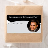 Zwart & Wit Aangepaste foto evenement label naamka (Insitu)
